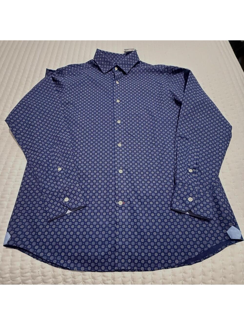 Cremieux Blue Men’s Long Sleeve Button Down Shirt Sz M Medium 100% Cotton NWT
